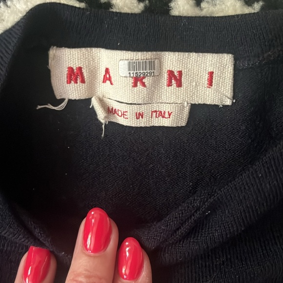 MARNI: Butterfly-Sleeve Striped Knit Pullover Sweater - Picture 3 of 6